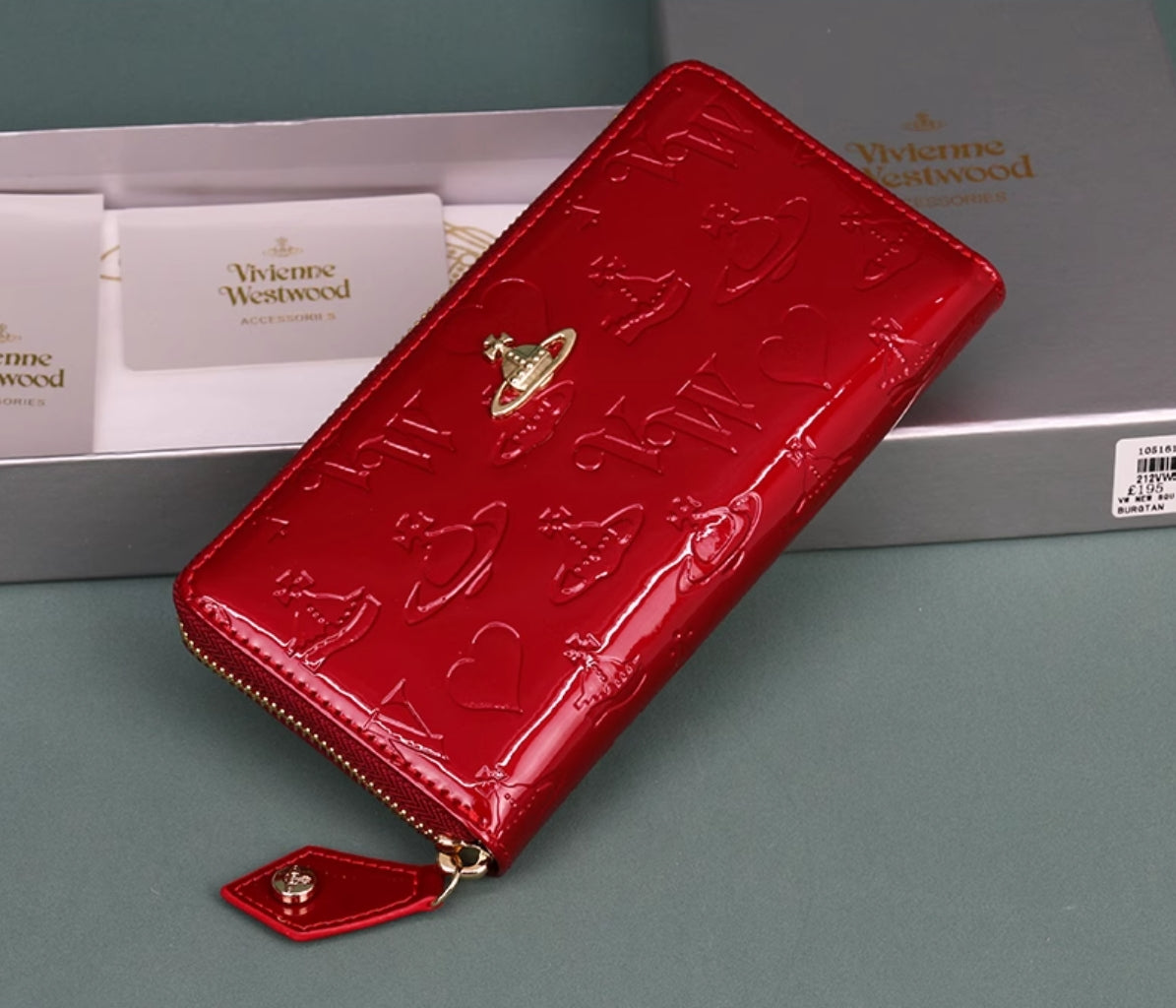 Vivienne Westwood Lacquer embossed printer wallet