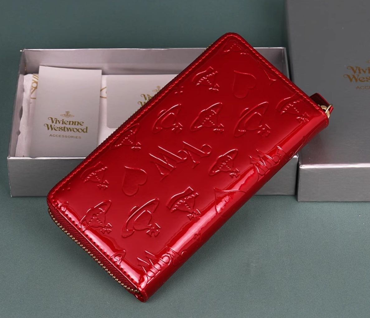 Vivienne Westwood Lacquer embossed printer wallet