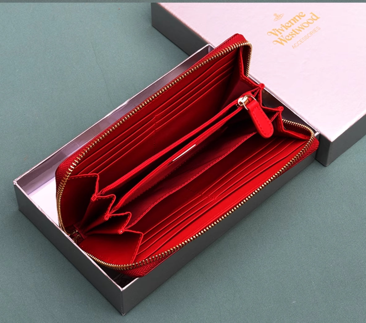 Vivienne Westwood Lacquer embossed printer wallet
