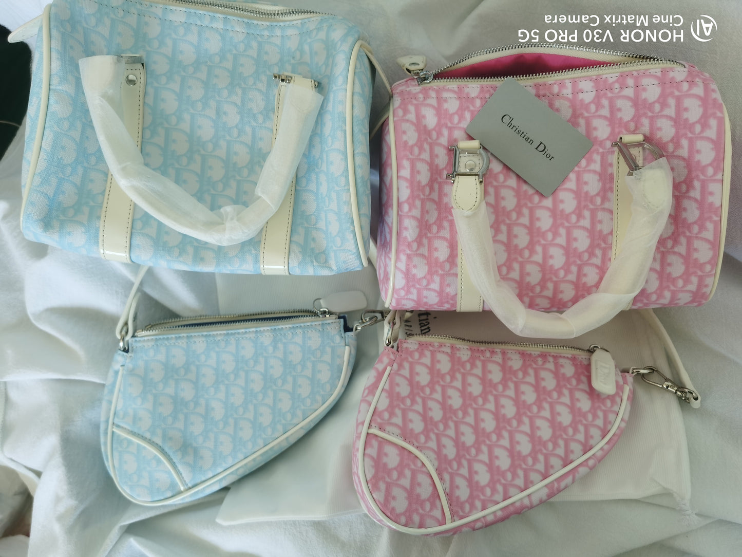 christian dior 2004 retro pink monogram boston bag middle size