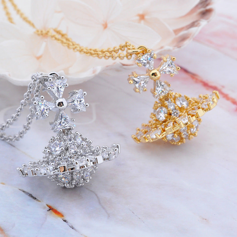 Vivienne Westwood Irina three-dimensional special-shaped stone bracelet necklace High sense