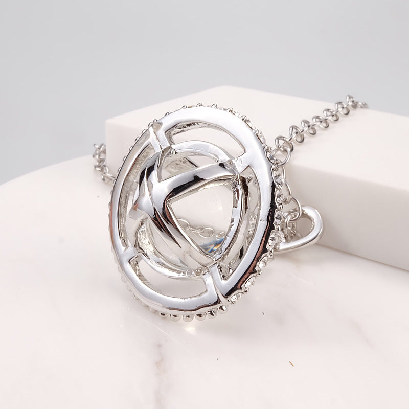 Vivienne Westwood Crystal three-dimensional pendant necklace