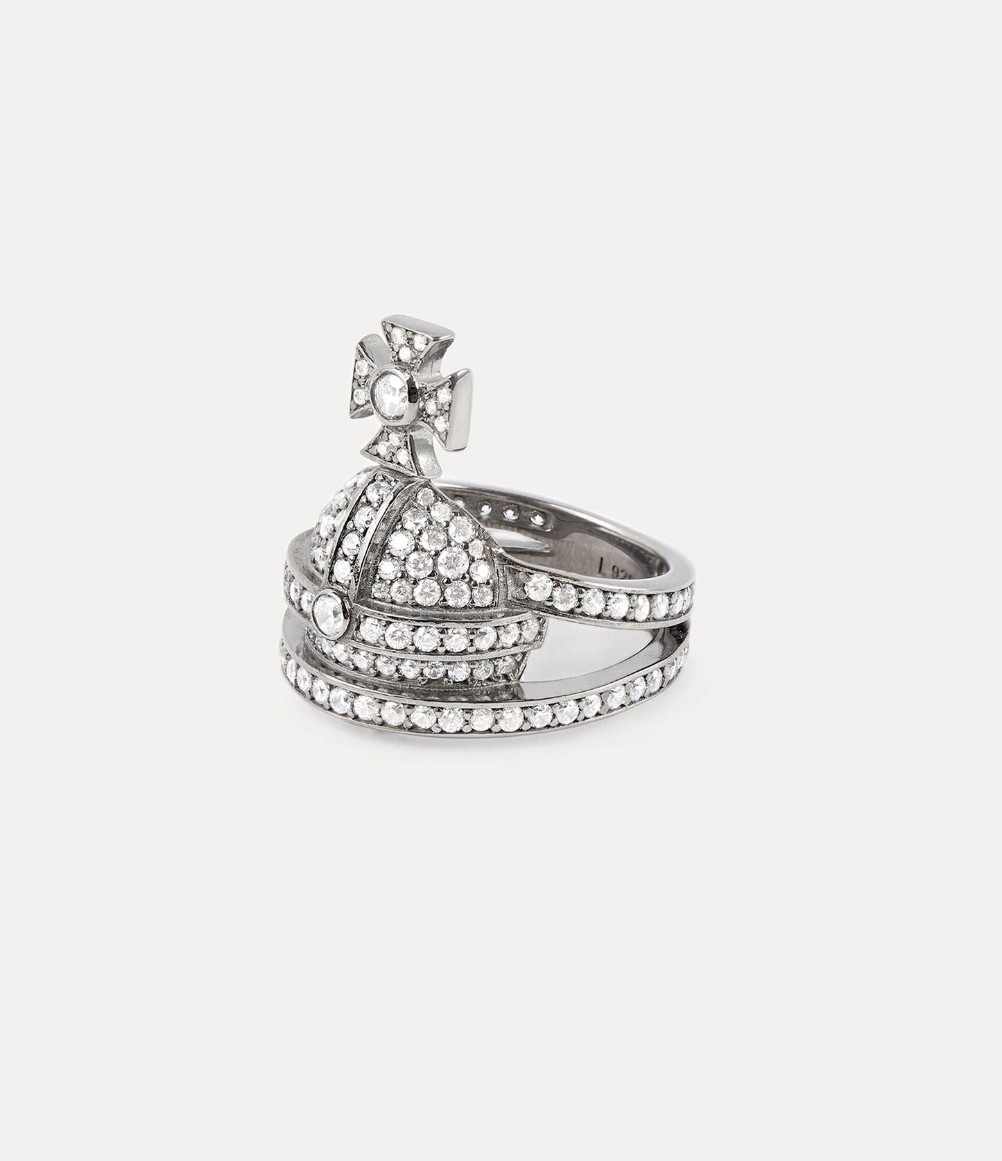 Vivienne Westwood diamond inlaid crown ring versatile high-end
