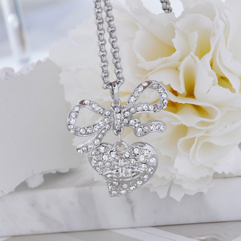 Vivienne Westwood romantic bow love pendant necklace