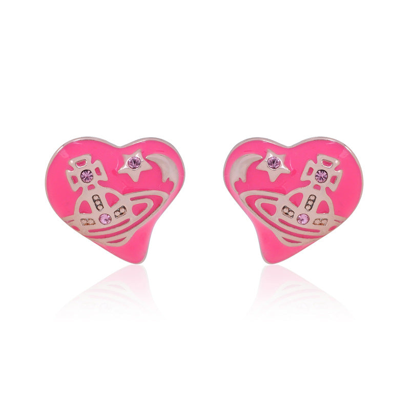 Vivienne Westwood love paint starry ear studs