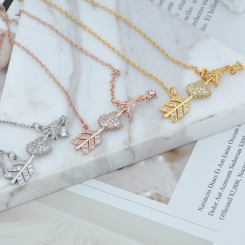 Vivienne Westwood arrow through heart pendant necklace premium exquisite and versatile