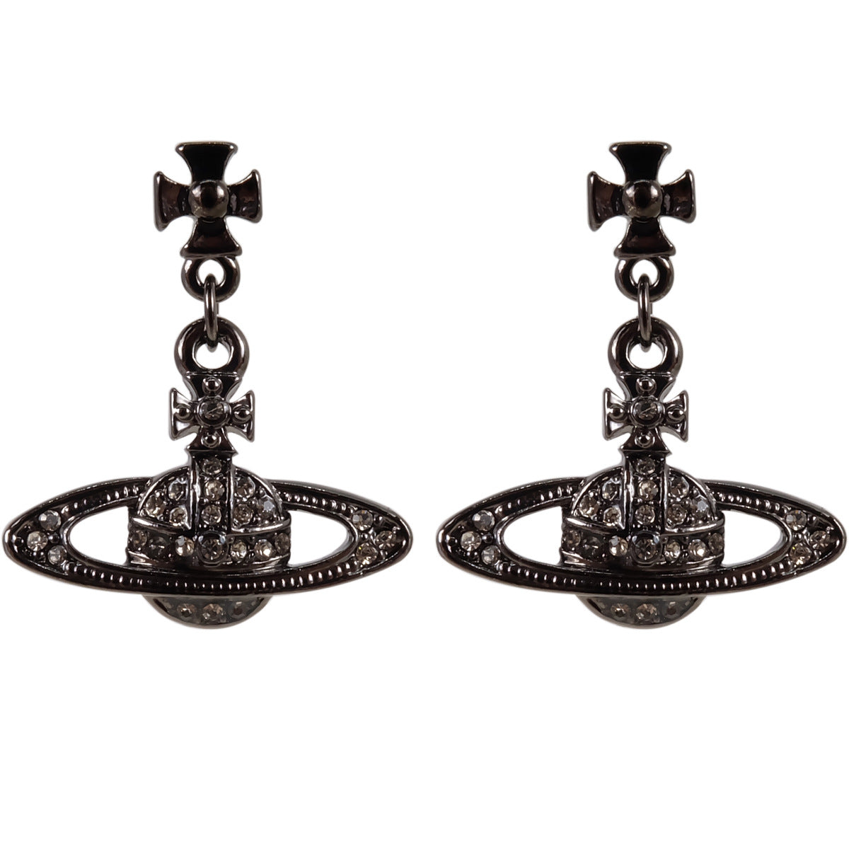 Vivienne Westwood full diamond eardrops Diamond Punk small luxury all-matching