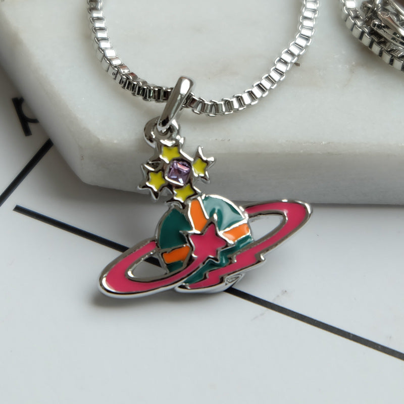 Vivienne Westwood meteor pendant necklace niche personality original design