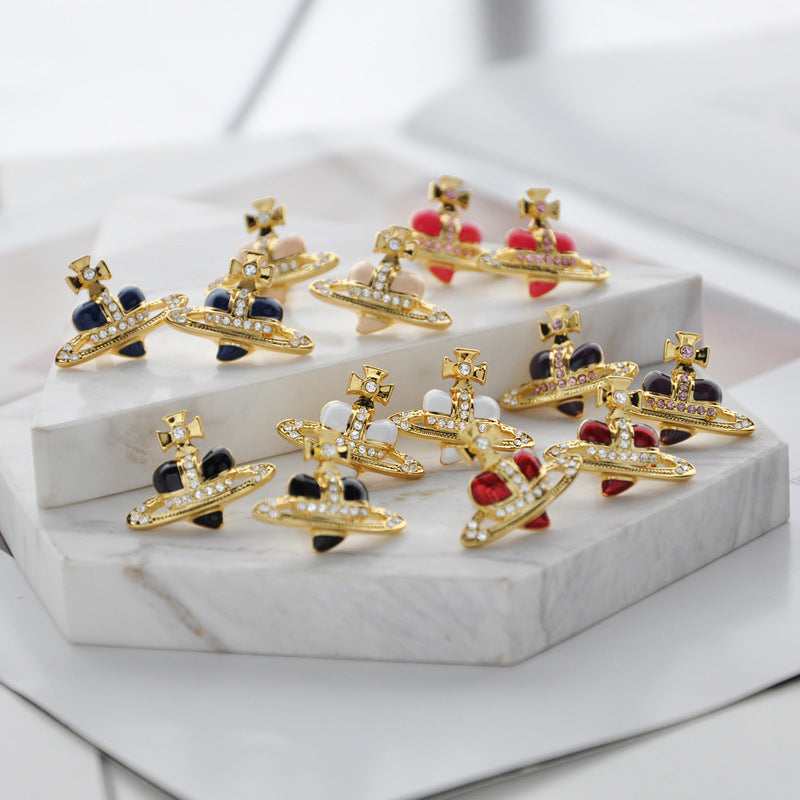 Vivienne Westwood classic love paint stud earrings