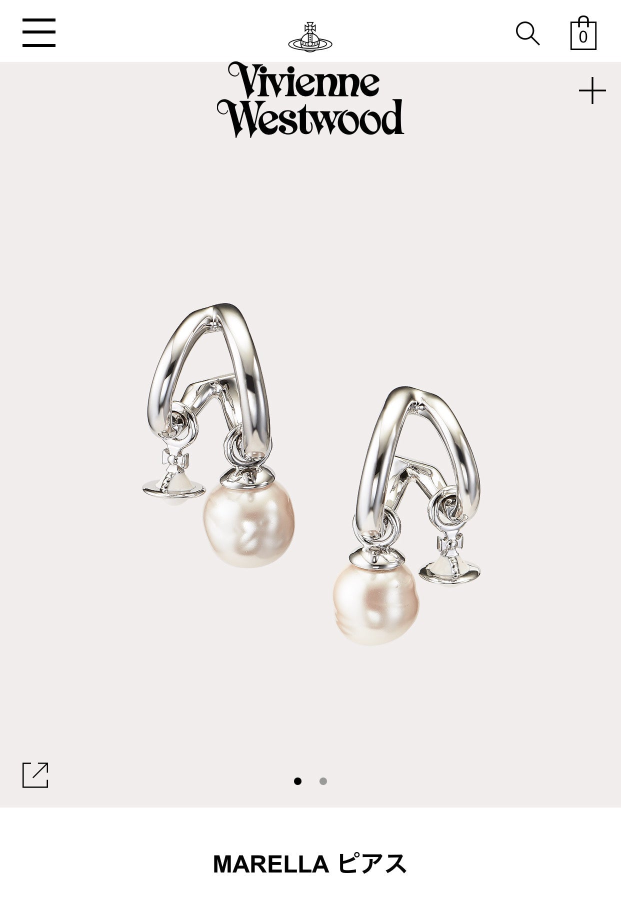Vivienne Westwood MARELLA special-shaped pearl stud earrings high-grade