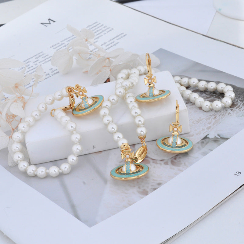 Vivienne Westwood necklace pearl set multicolor bracelet