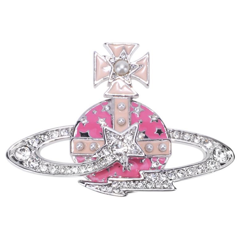 Vivienne Westwood pentagram women's luxury brooch, fashion personality