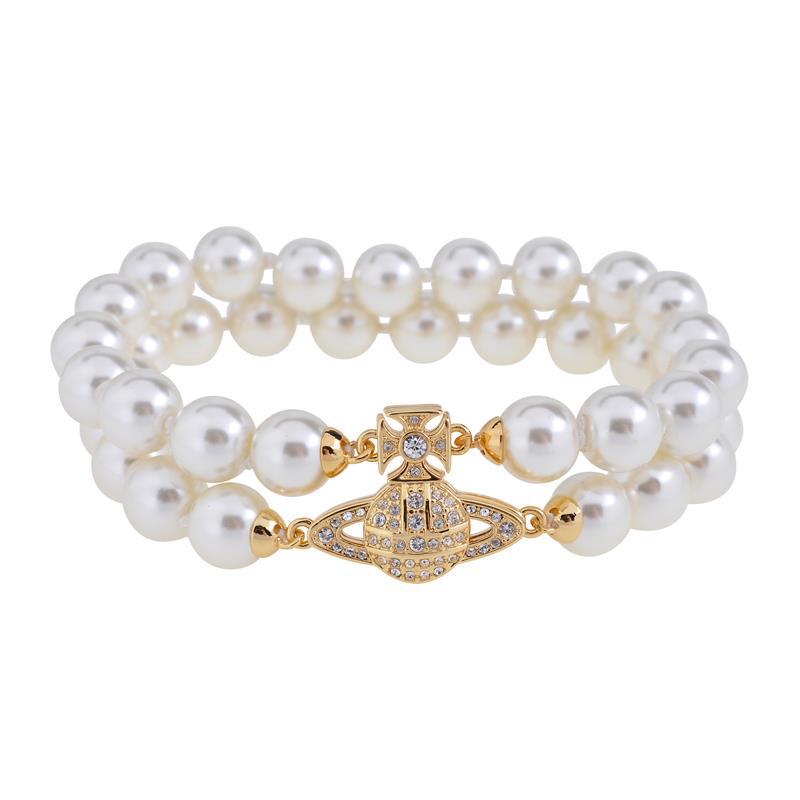 Vivienne Westwood spring/summer Graziella double layer Pearl series bracelet luxury