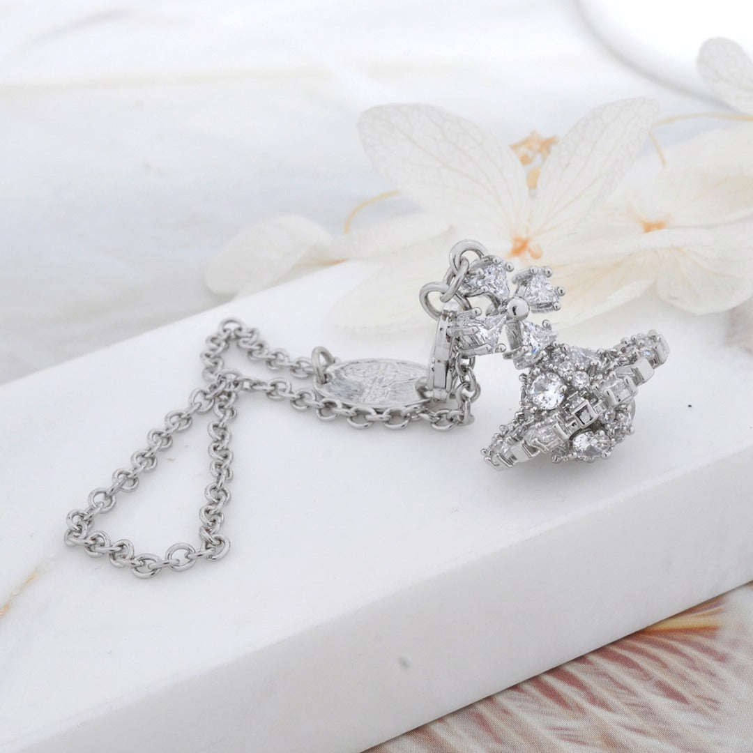 Vivienne Westwood three-dimensional shaped stone bracelet European and American punk