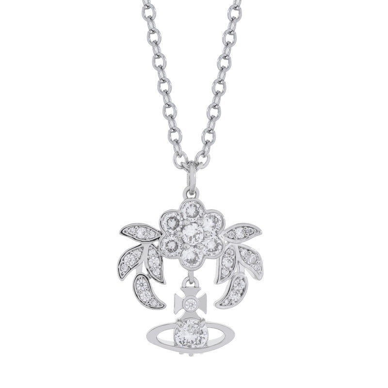 Vivienne Westwood wheat zircon wings pendant necklace exquisite advanced