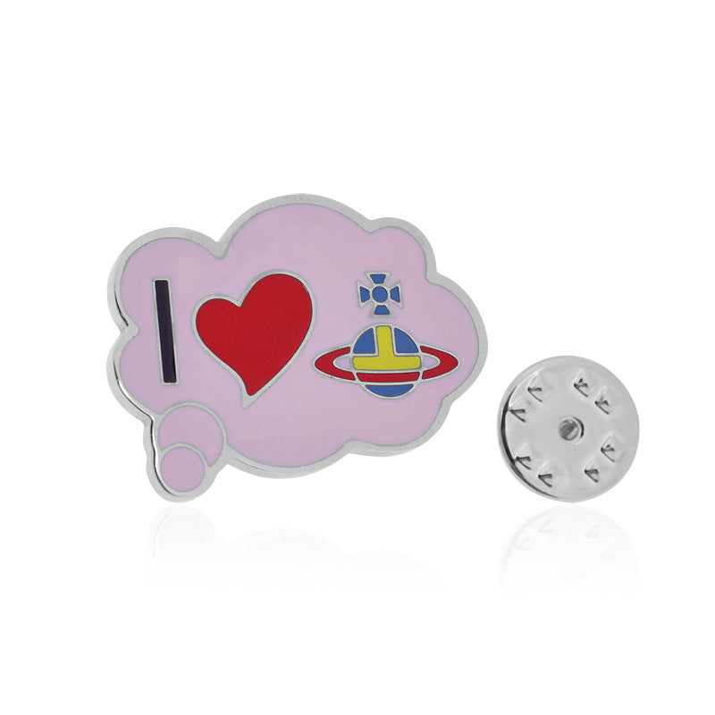Vivienne Westwood rainbow clouds brooch personalized minority sweet