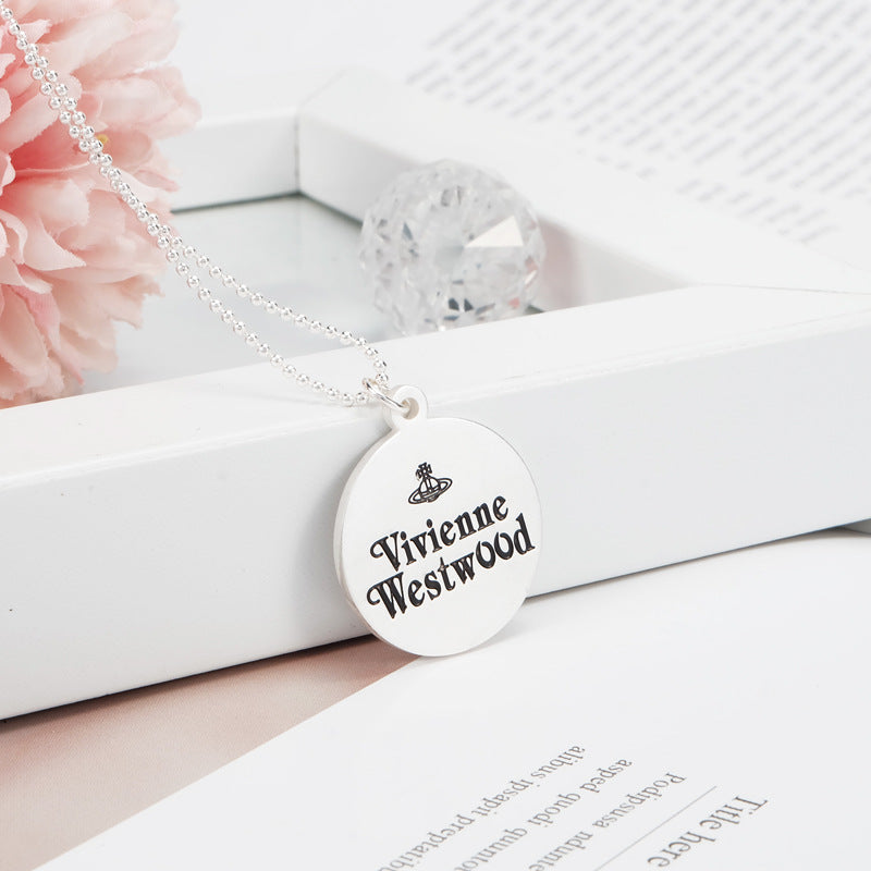 Vivienne Westwood round pendant necklace personality punk all-match