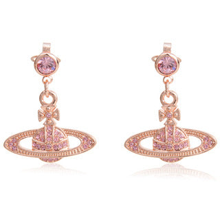 Vivienne Westwood full diamond eardrops Diamond Punk small luxury all-matching