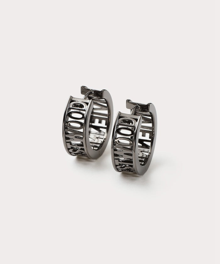 Vivienne Westwood hollow letter LOGO earrings ear studs couple models