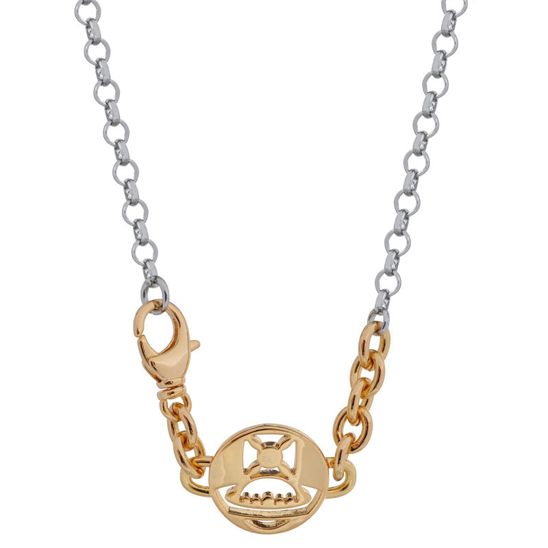 Vivienne Westwood mask round brand two-color chain necklace