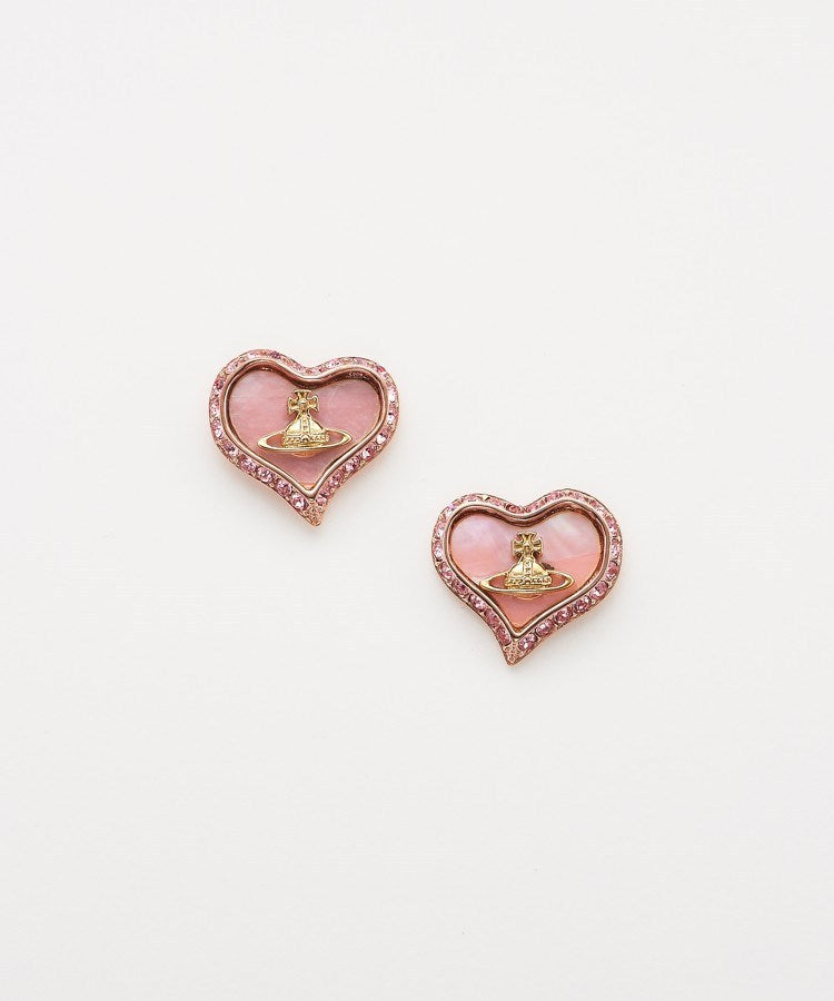 Vivienne Westwood love fritillary ear studs sweet style delicate earrings trendy