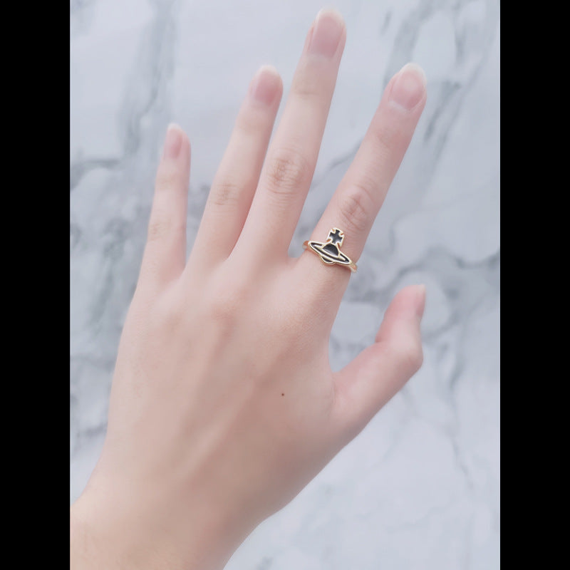 Vivienne Westwood simple paint ring European and American punk versatile fashion