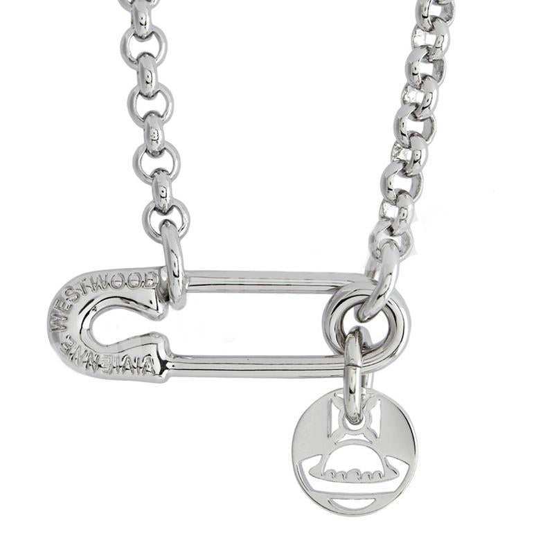 Vivienne Westwood IMOGENE big pin necklace hollow pendant punk