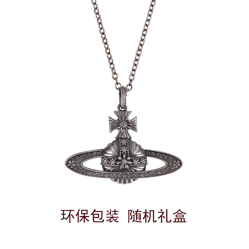 Vivienne Westwood carved series necklace pendant vintage punk style personality