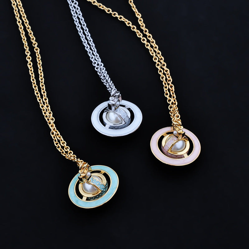Pearl three-dimensional pendant necklace punk NANA same style