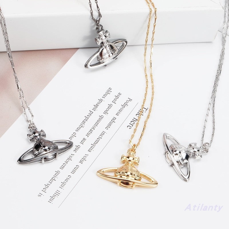 Vivienne Westwood front and rear two-color necklace niche European and American punk