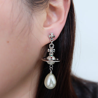 Vivienne Westwood pearl earrings women's exquisite high-end earrings