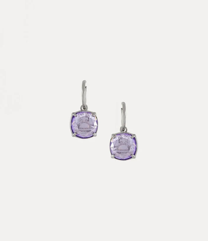 Vivienne Westwood polina amethyst Saturn earrings 2022 autumn and winter New