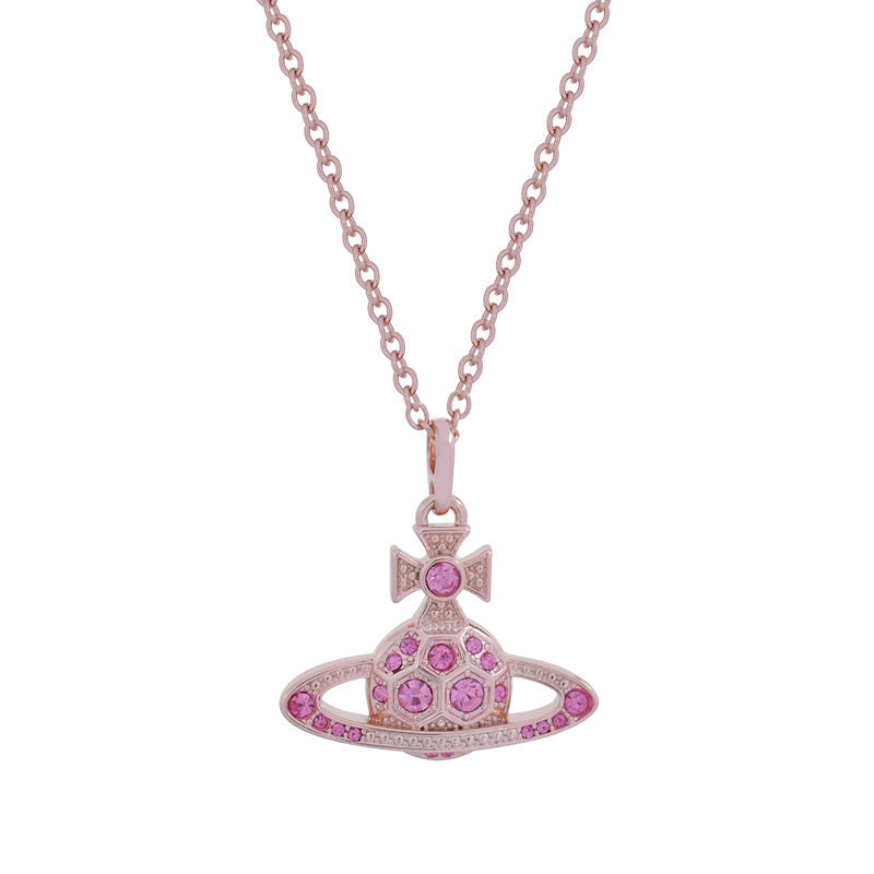 Honeycomb three-dimensional pendant necklace women's exquisite high sense