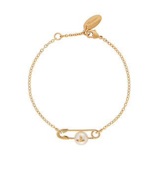 Vivienne Westwood simple pin pearl bracelet temperament star same style European and American punk fashion