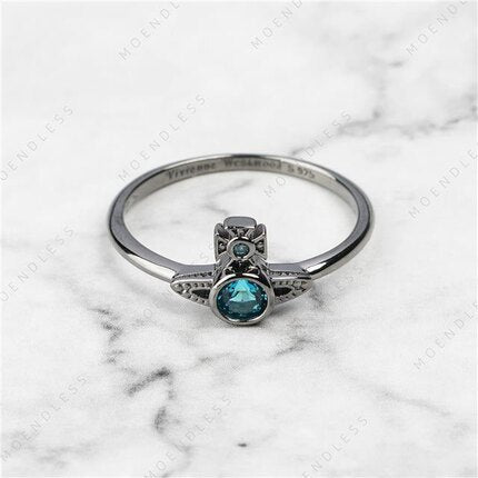Vivienne Westwood 2022 new ring single diamond simple couple style