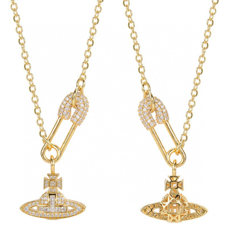 Vivienne Westwood multi-version pin series necklace