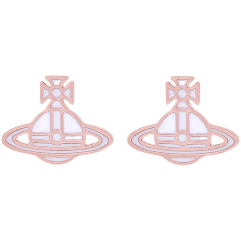 Vivienne Westwood flat paint stud earrings for women
