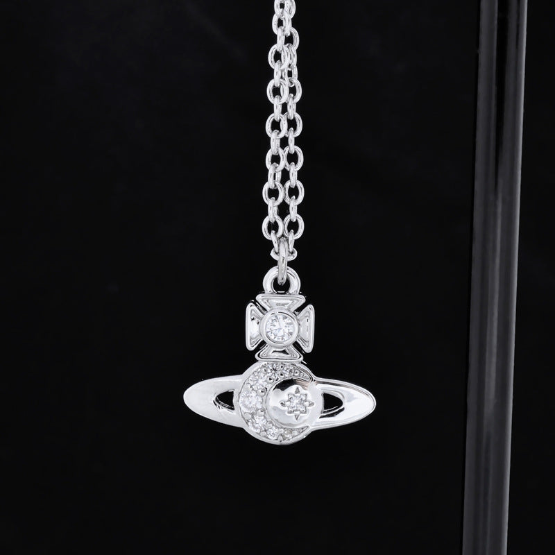 Vivienne Westwood new star and moon pendant necklace high-grade versatile