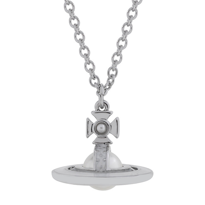 Pearl three-dimensional pendant necklace punk NANA same style