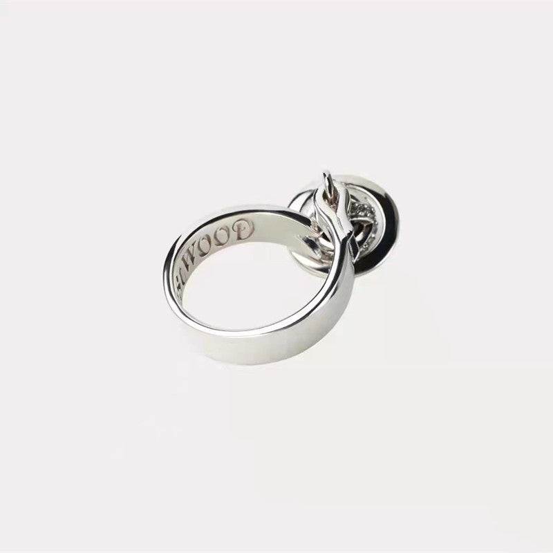 Vivienne Westwood Saturn Black Tide Cool Planet opening Ring Ring