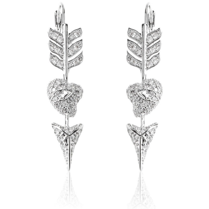 Vivienne Westwood ear studs the arrow of love full diamond earrings