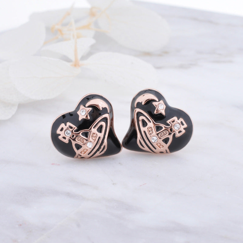 Vivienne Westwood love paint starry ear studs