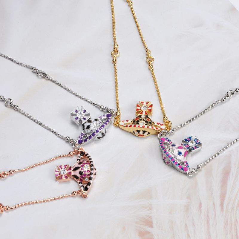Vivienne Westwood enamel colorful bracelet niche personality