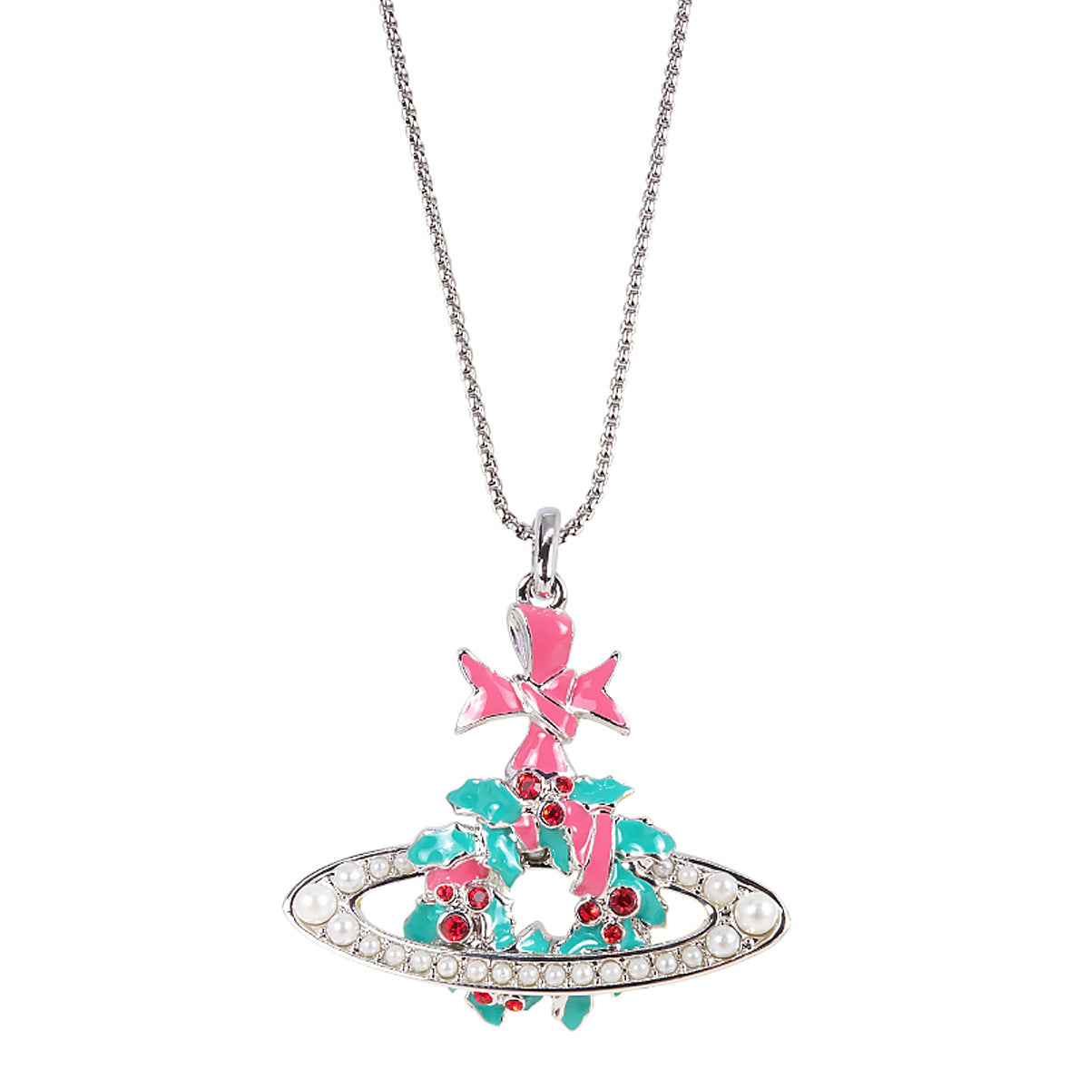 Vivienne Westwood flower pendant necklace personalized Christmas series