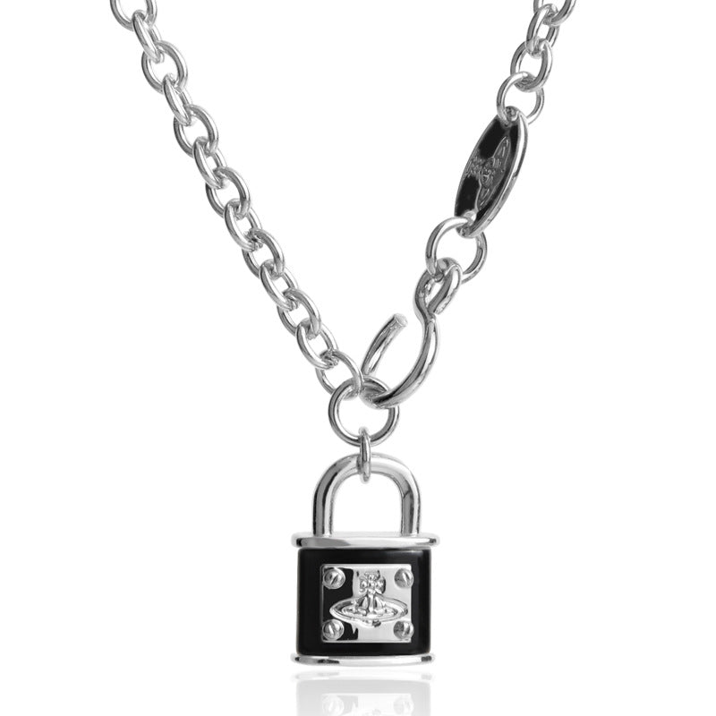 Vivienne Westwood lock Head series pendant necklace for women