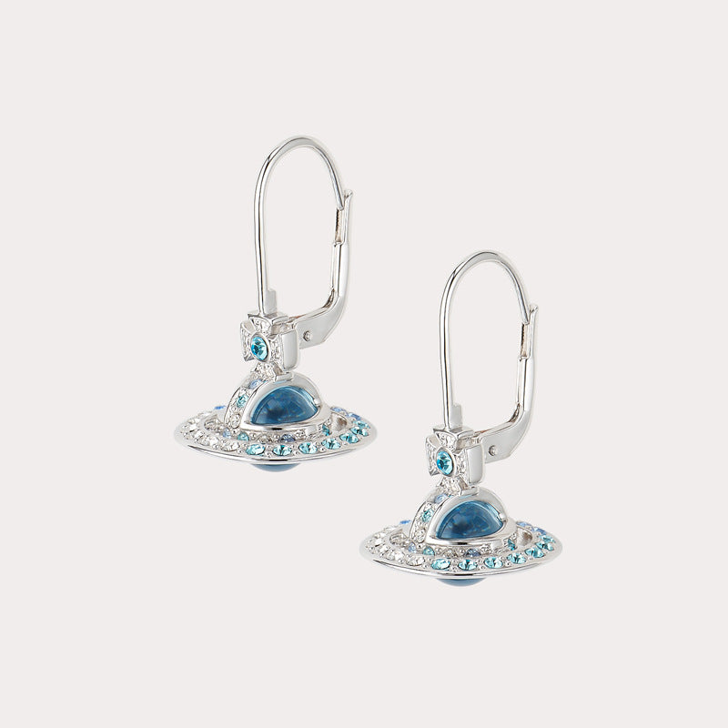 Vivienne Westwood blue orb eardrops gradient ORB light luxury minority