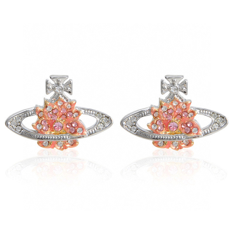 Vivienne Westwood flower series exquisite fashion all-match advanced
