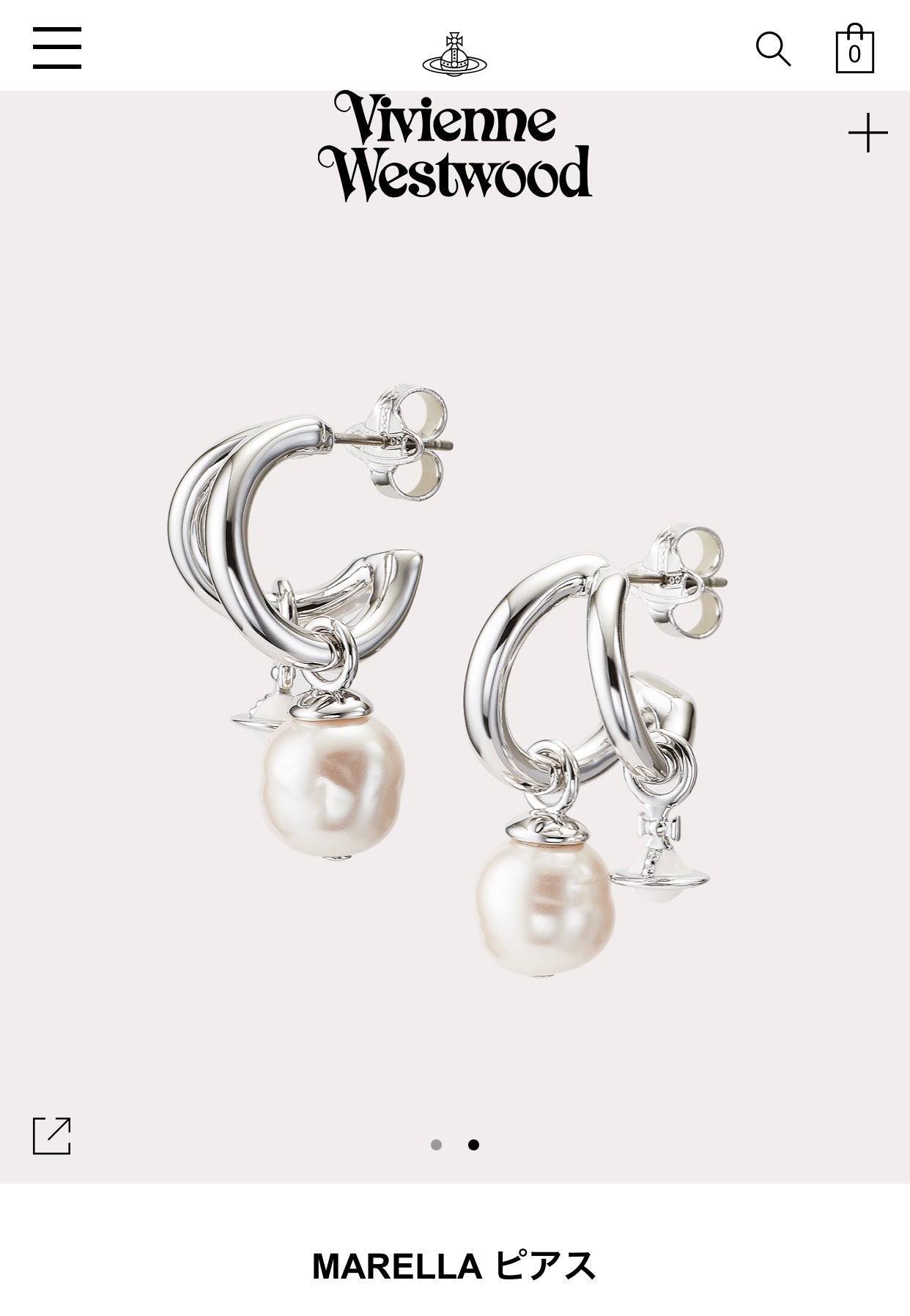 Vivienne Westwood MARELLA special-shaped pearl stud earrings high-grade