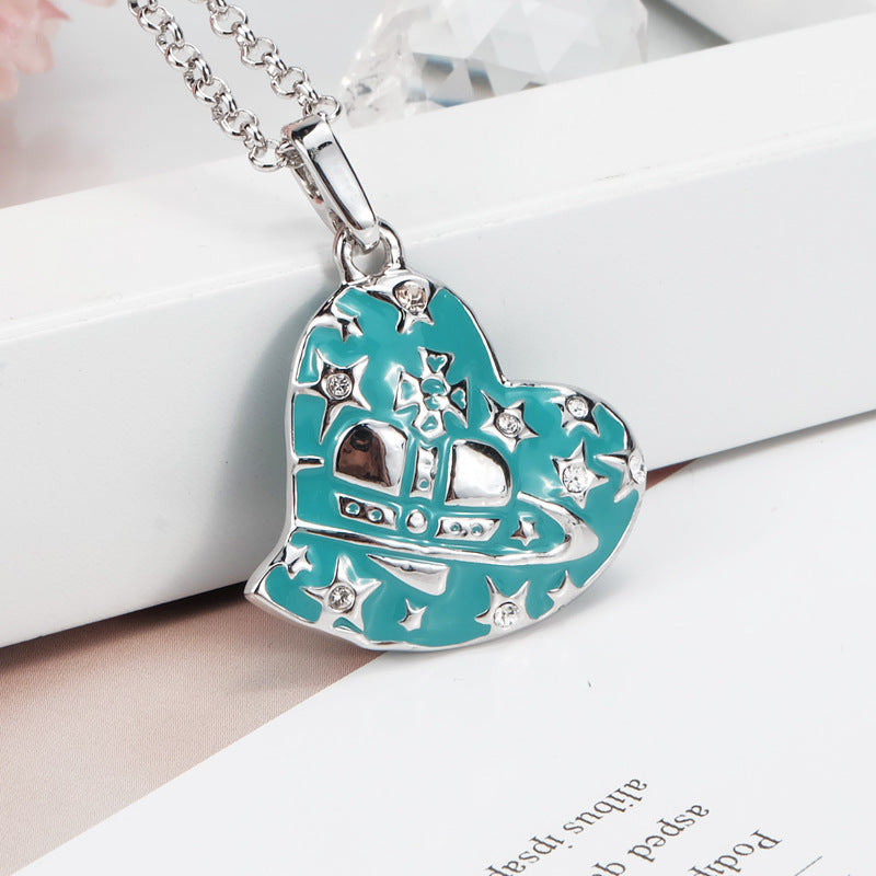 Vivienne Westwood love pendant necklace Starry Sky personality High sense