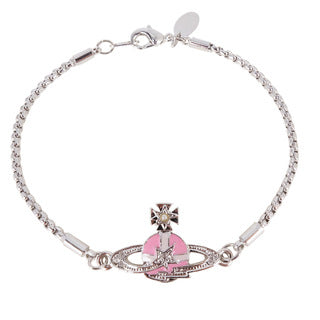 Vivienne Westwood color paint meteor pink bracelet European and American all-match